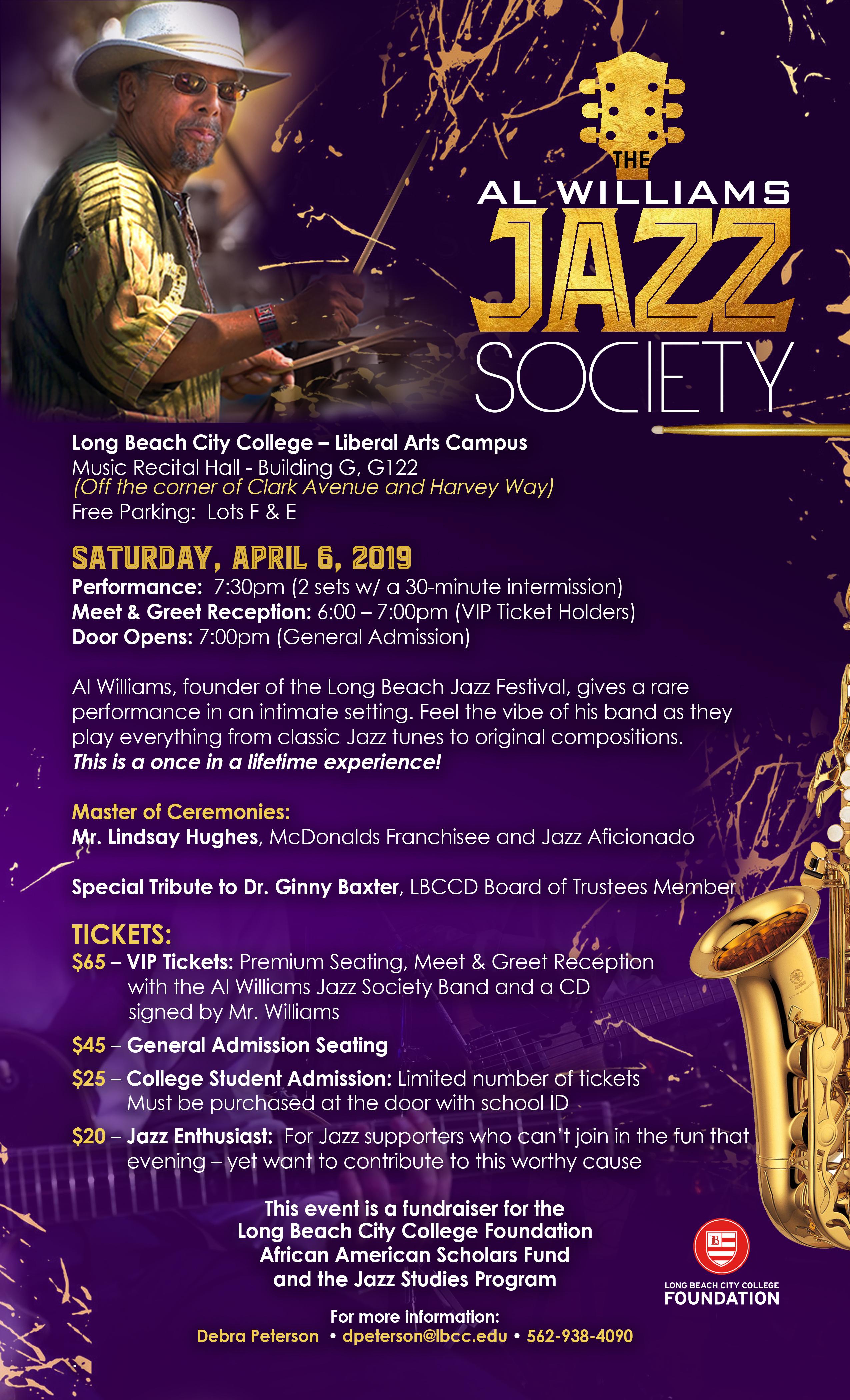 Al Williams Jazz Society Performance At Long Beach City College Arts Council For Long Beach