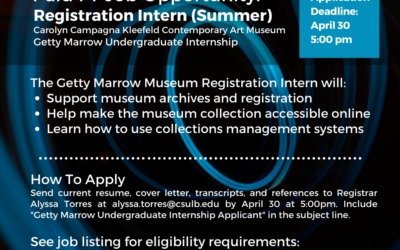 Museum Registration Internship