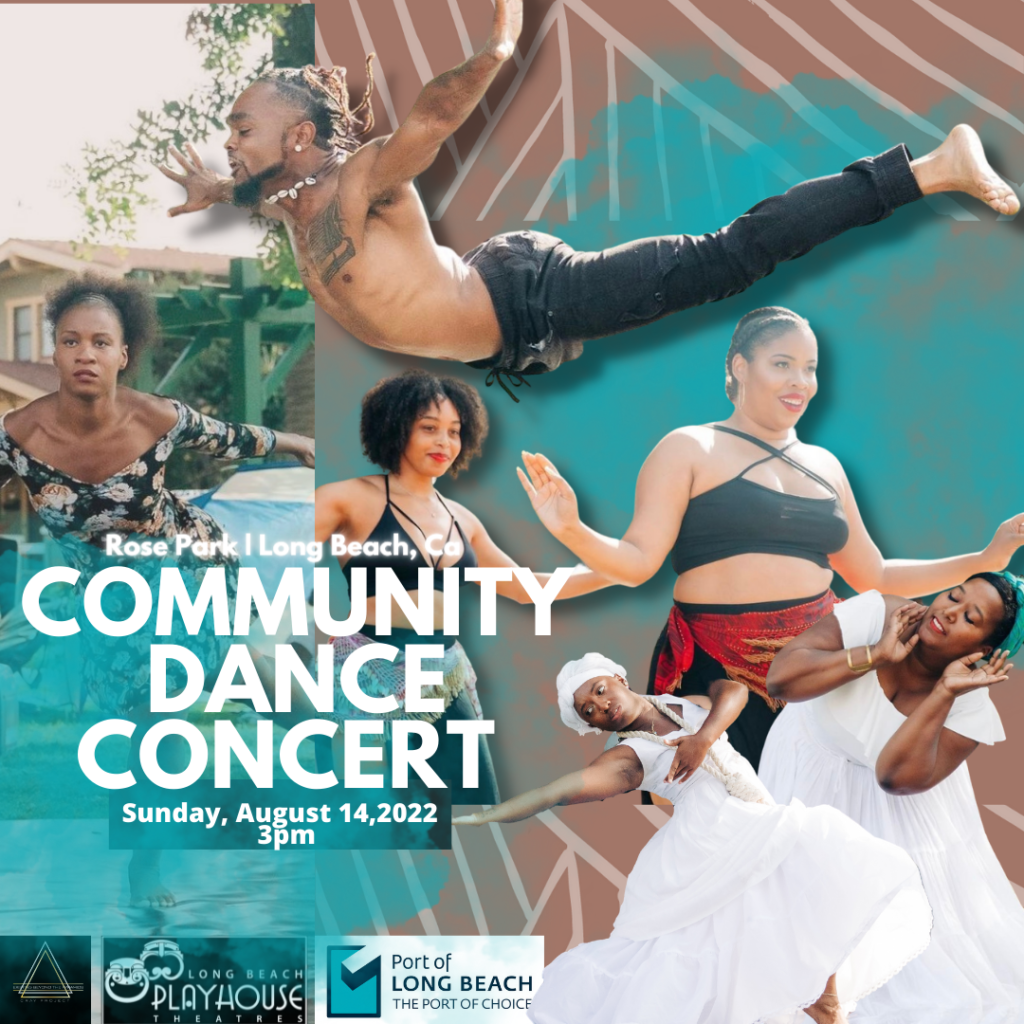 community dance concert at rose park in long beach at 3pm on august 14th