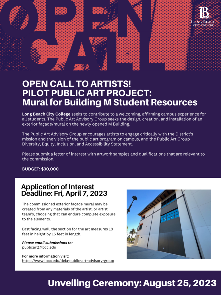 LBCC Call for Mural Art Arts Council for Long Beach